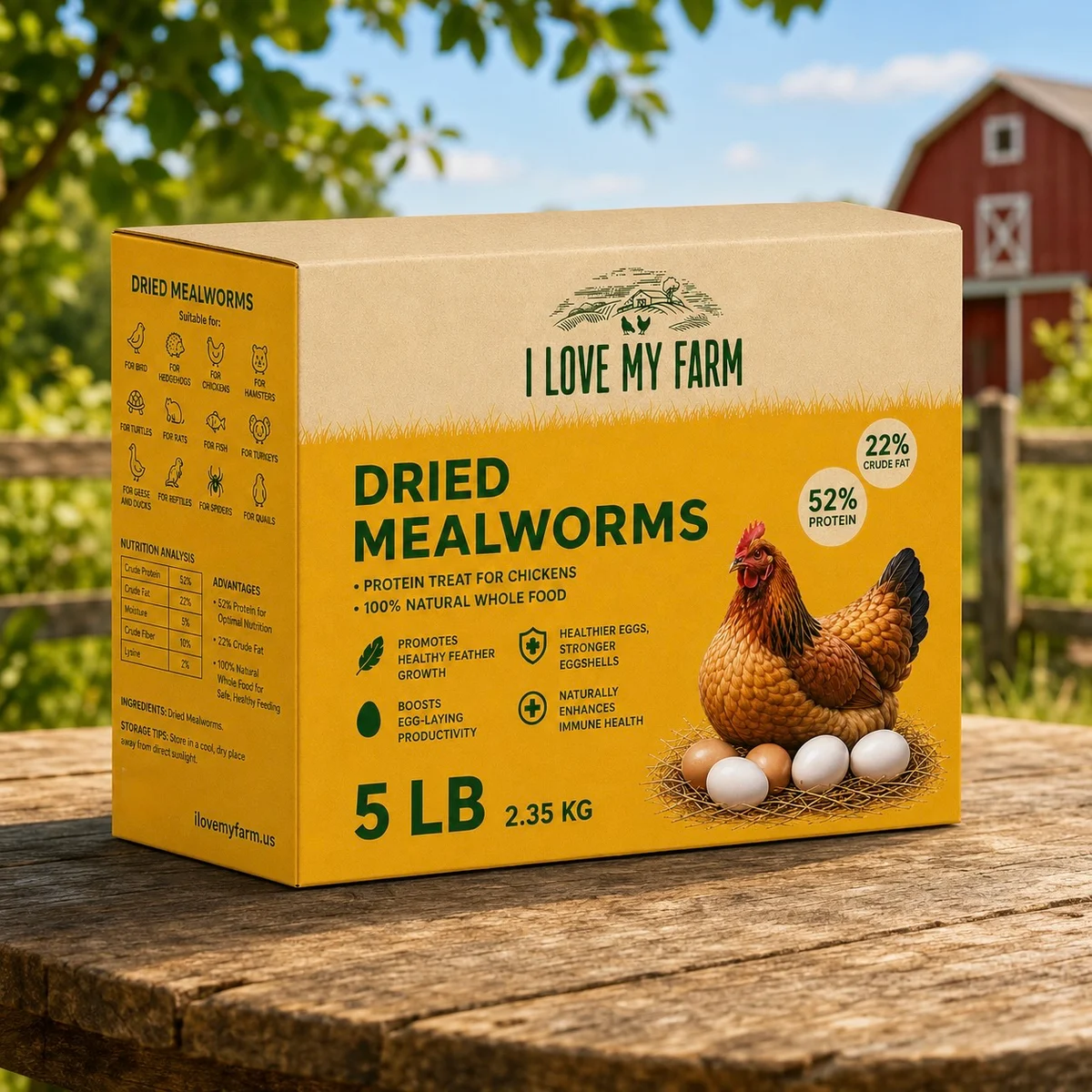 Mealworms Dried for Chickens & Wild Birds