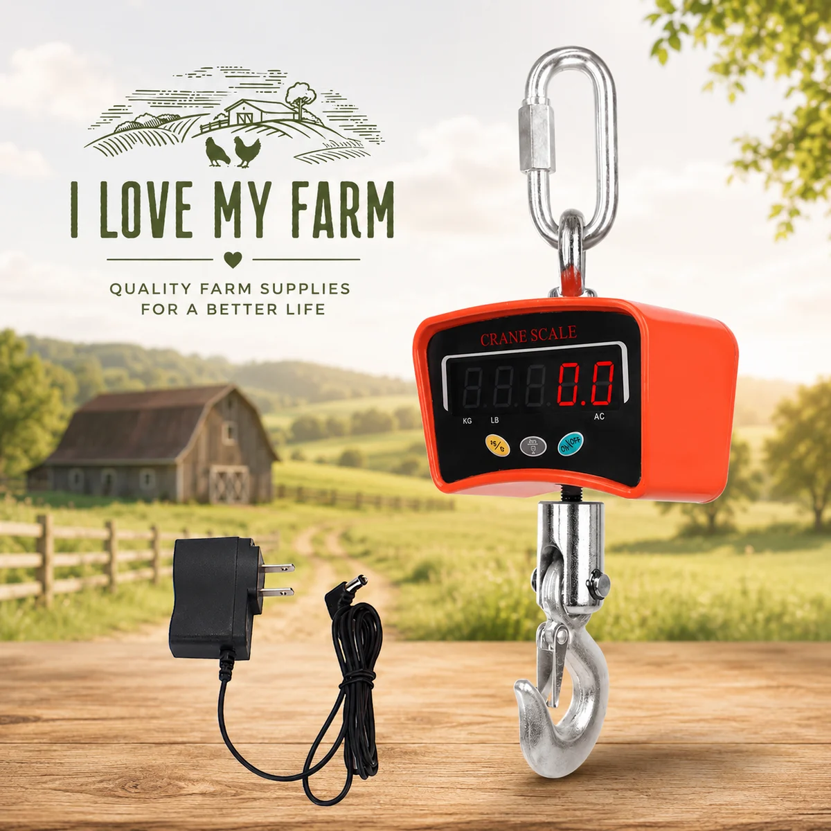 Hanging Scale Handheld 1100 lb /500 kg Crane Scale Luggage Scale